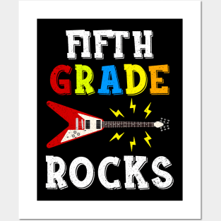 Fifth Grade Rocks Teacher Student Kid Back To School Posters and Art